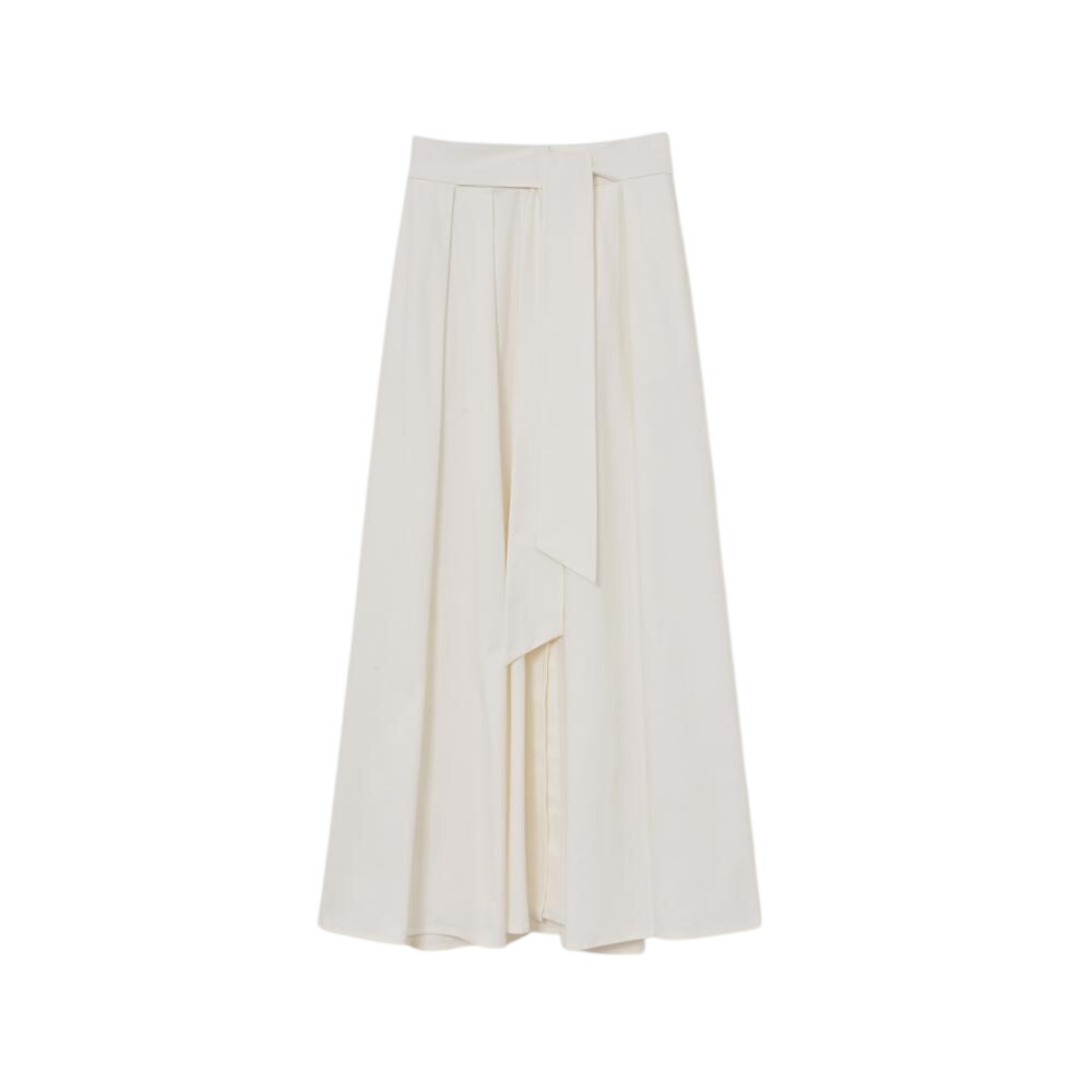 REISS Simone Cotton-Blend Pleated Maxi Skirt